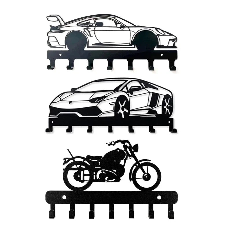 Metal Car Key Holder Wall Mount Key Rack for Home Decoration